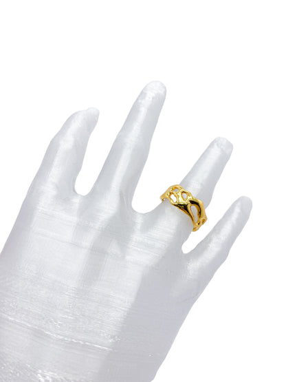 anillo cosmic water gold graduable