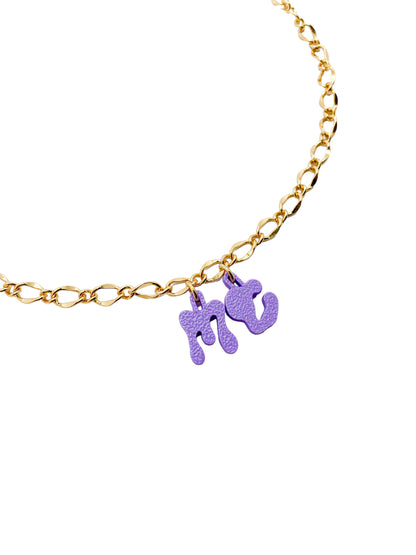 3D custom necklace 2 letters