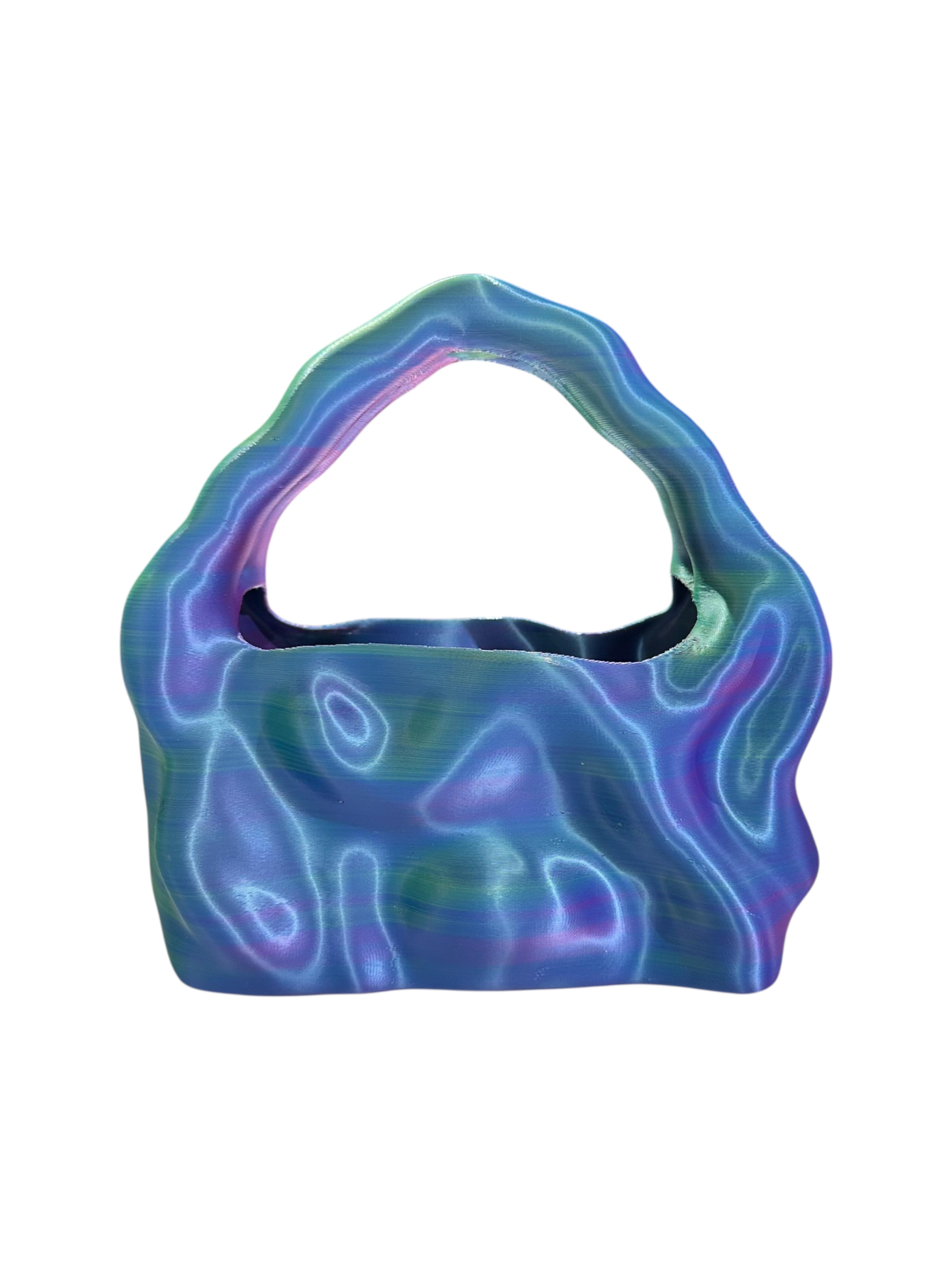 bolso grande cosmic water azul verde rosado