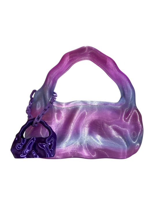big bag cosmic water lila azul glitter