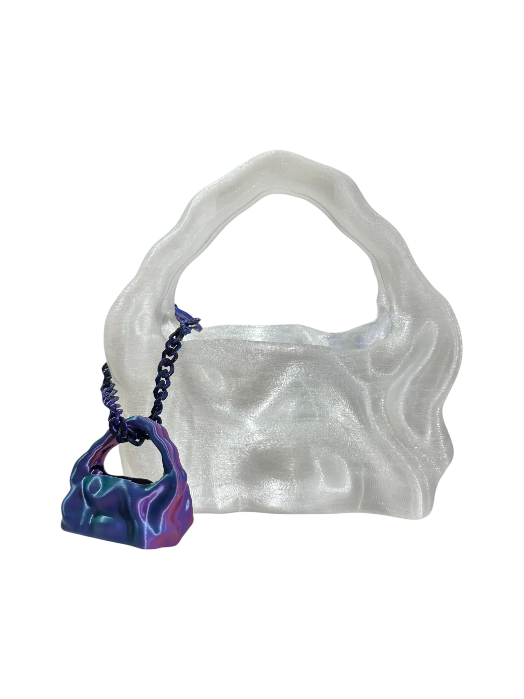 bolso grande cosmic water transparente