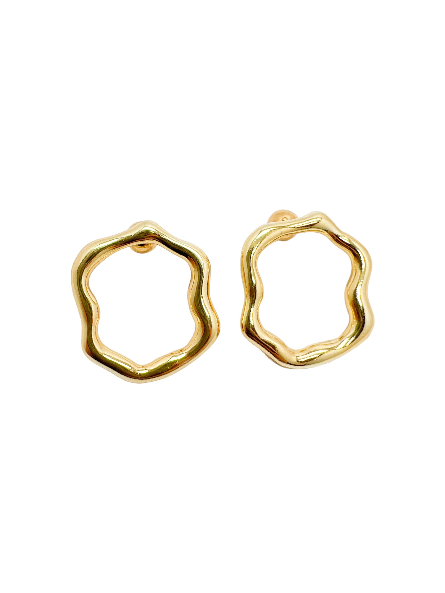 aretes redondos cosmic water gold