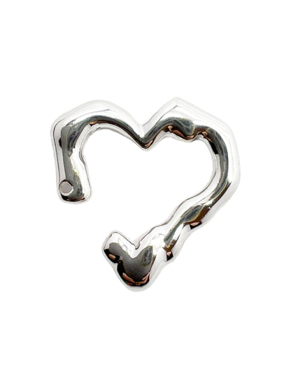 ear cuff corazón cosmic water silver