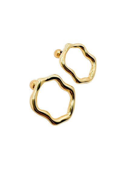 aretes redondos cosmic water gold