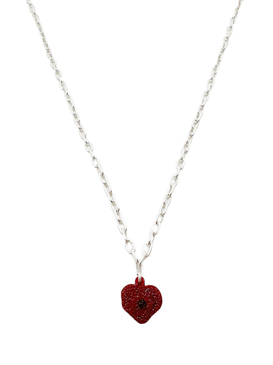 cadena corazón crush charm silver